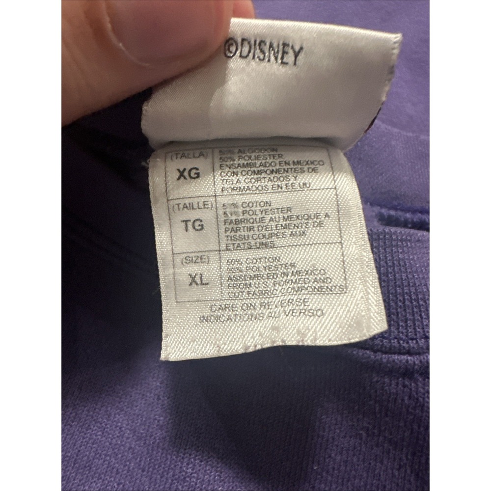 VTG Disney Store Eeyore Sweatshirt Size XL Purple Smile is a Frown Upside Down - Picture 8 of 9